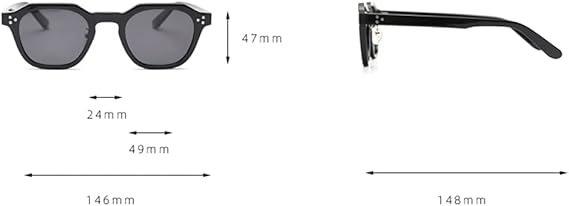 41kHCs2k+6L._AC_SX569_ kachawoo Polarised Sunglasses Polygon Retro Vintage