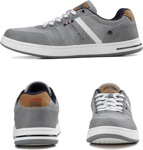 Arrigo Bello Sneakers Shoes for Men Casual Lace Up lightweight Sneaker Comfortable Leather Trainers