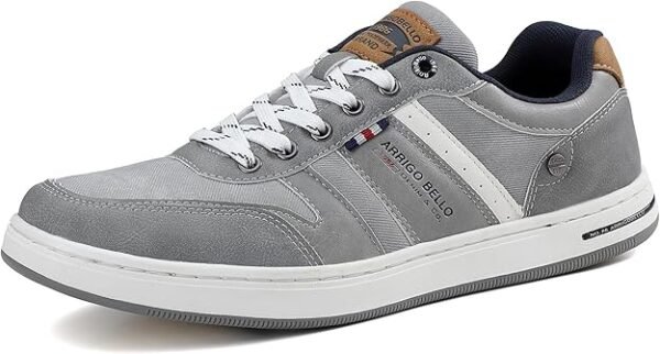 Arrigo Bello Sneakers Shoes for Men Casual Lace Up lightweight Sneaker Comfortable Leather Trainers